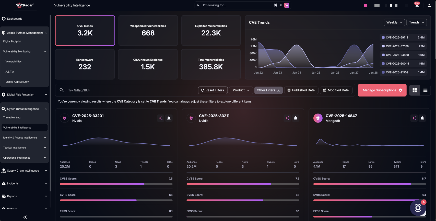 SOCRadar’s Vulnerability Intelligence