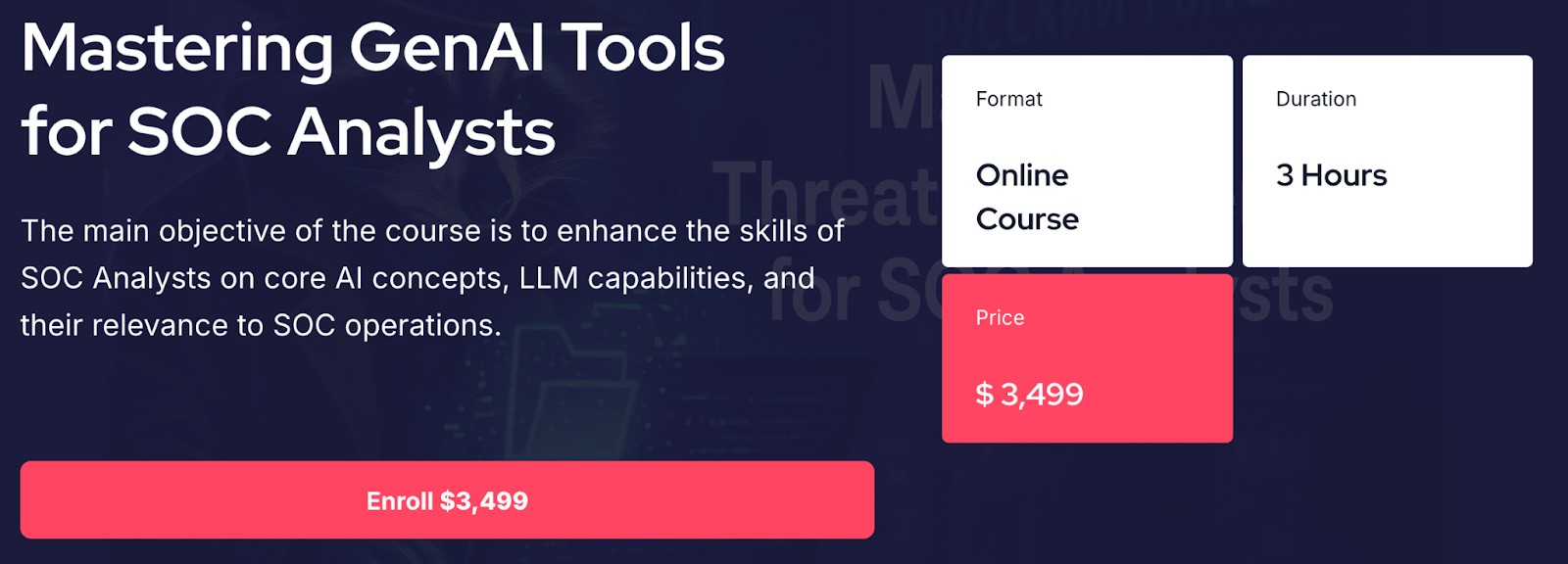 Mastering GenAI Tools for SOC Analysts training from SOCRadar