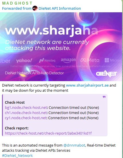 Mad Ghost’s DDoS announcement