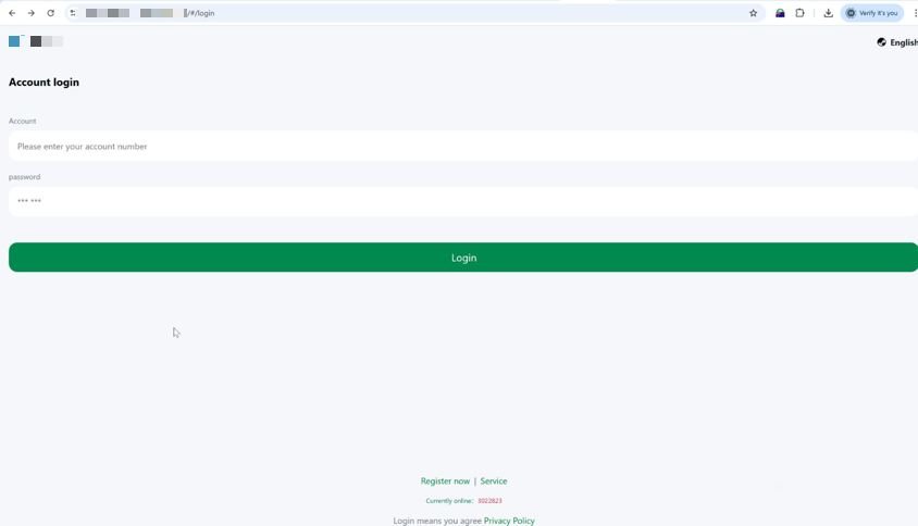 Example of phishing infrastructure used to mimic legitimate financial login portals and harvest user credentials.