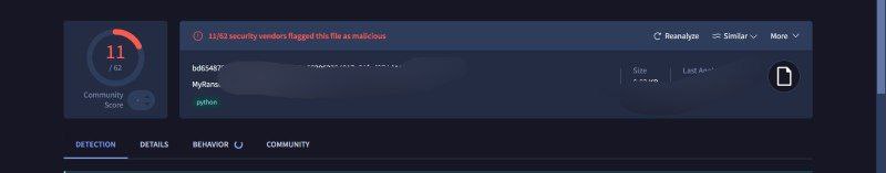 Screenshot from Virustotal shared by the threat actor in their Telegram channel, seems like it can’t evade much yet