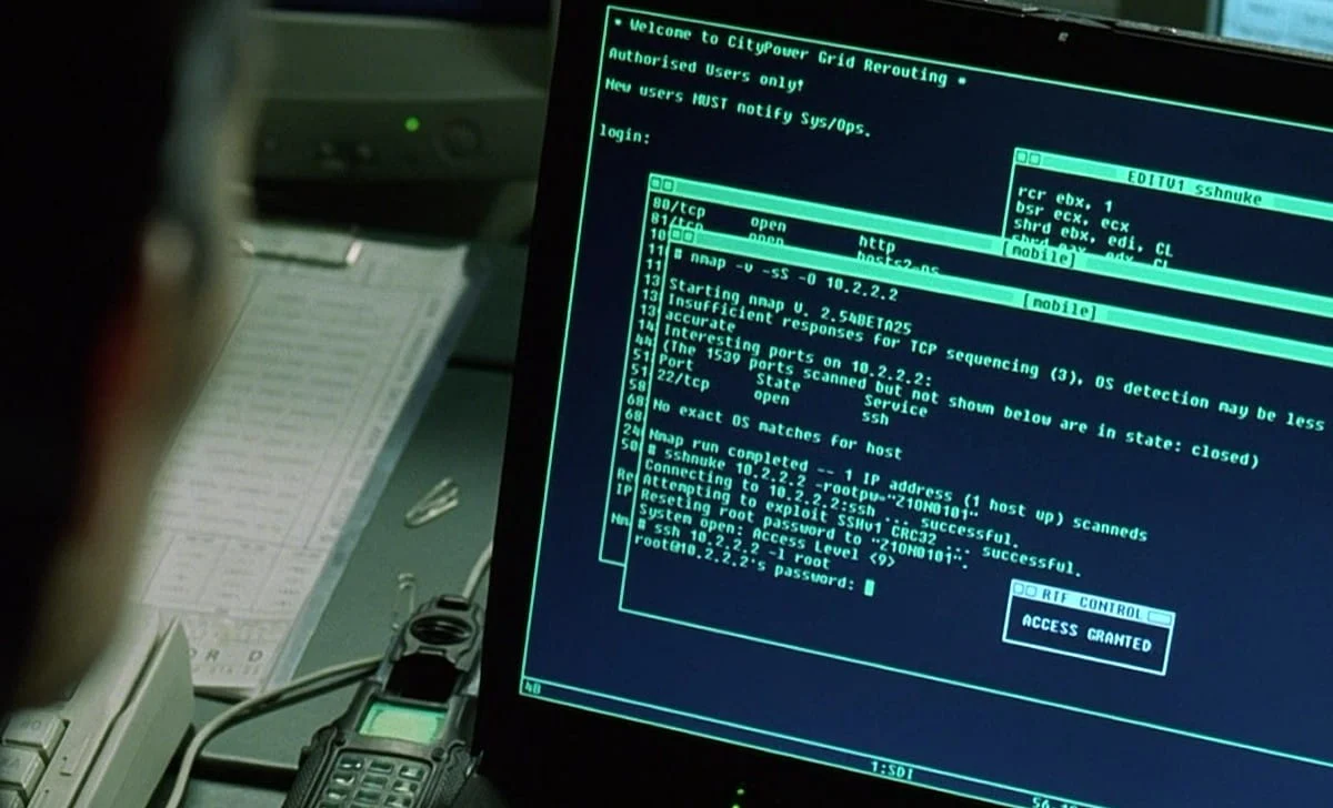 Movie scene featuring Nmap (Source)