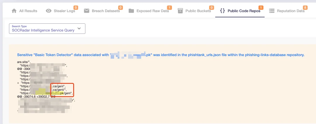 The C2s can be found using the paths under /genl/ on the SOCRadar platform in the Public Code Repos section under Threat Hunting.
