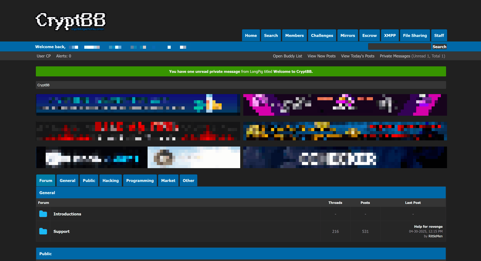 Home page of CryptBB