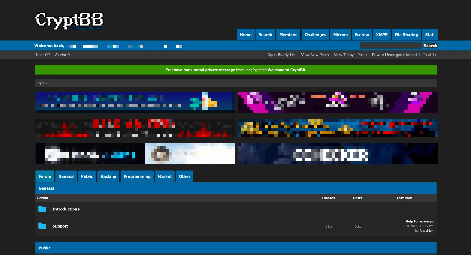 Home page of CryptBB