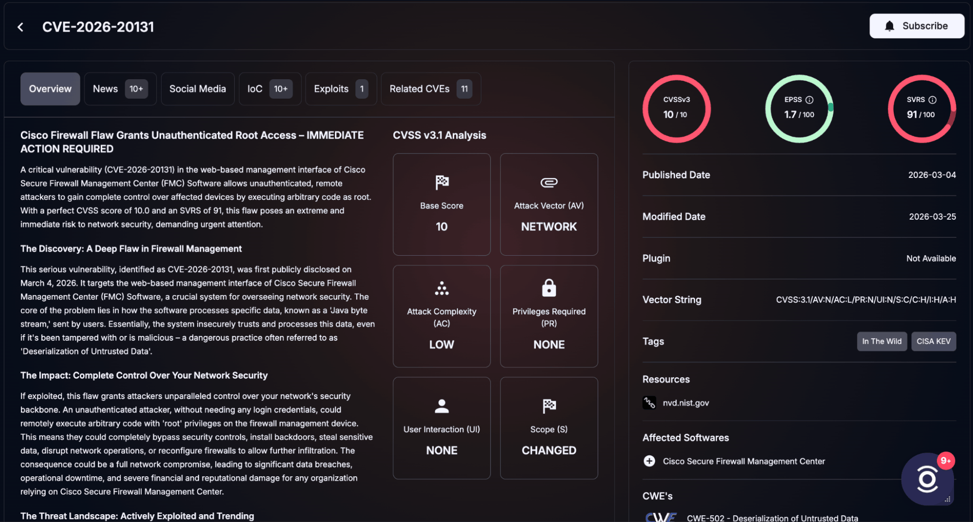 Details of CVE-2026-23918 (SOCRadar Vulnerability Intelligence)