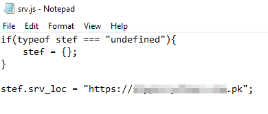 The phishing kit retrieves its C2 server dynamically from an external JavaScript file.