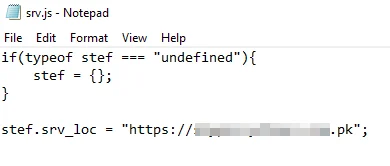 The phishing kit retrieves its C2 server dynamically from an external JavaScript file.