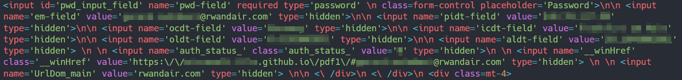 Collected victim metadata