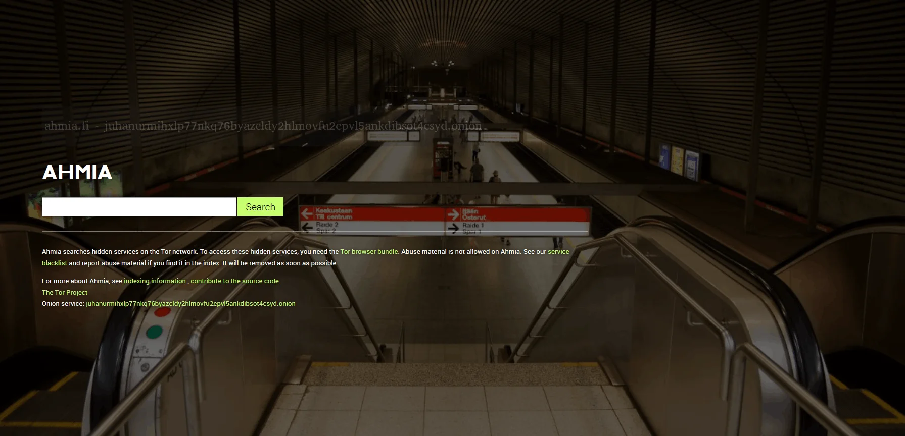Ahmia Dark Web Search Engine