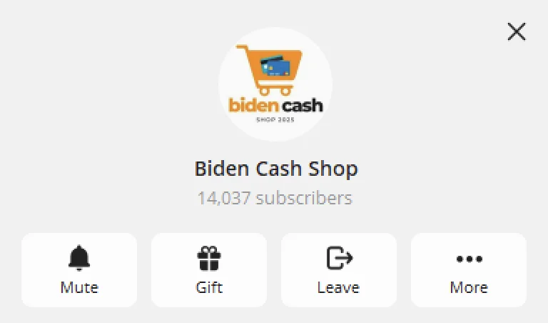 Telegram channel of BidenCash