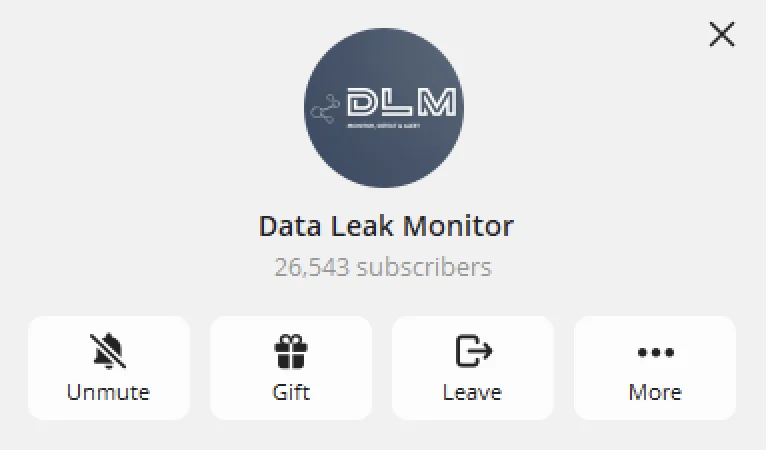 Data Leak Monitor Telegram Channel