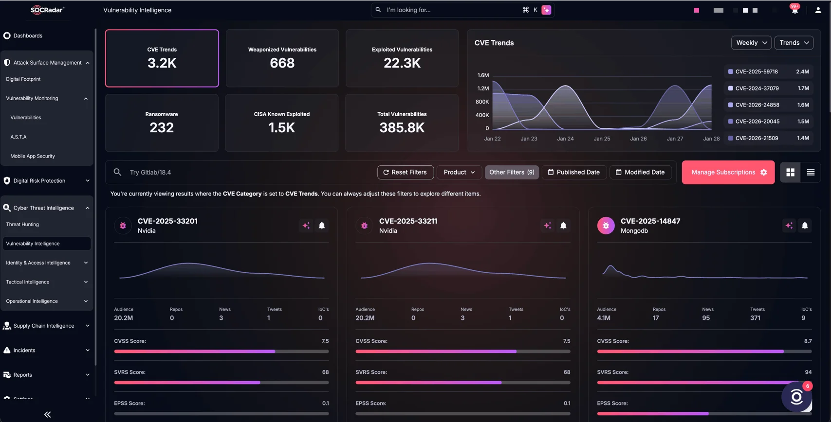 SOCRadar’s Vulnerability Intelligence