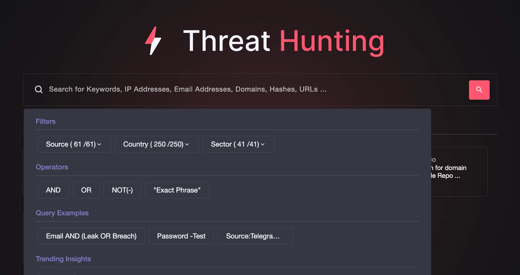 SOCRadar’s Threat Hunting