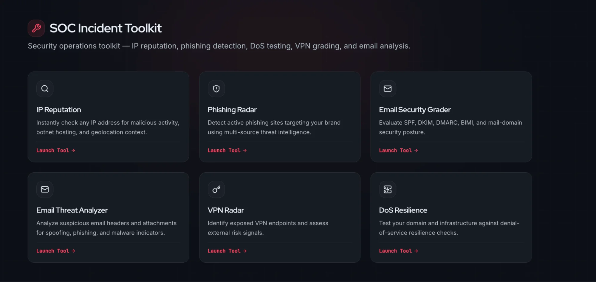 SOCRadar Free Tools, SOC Incident Toolkit