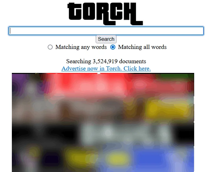 Torch Dark Web Search Engine