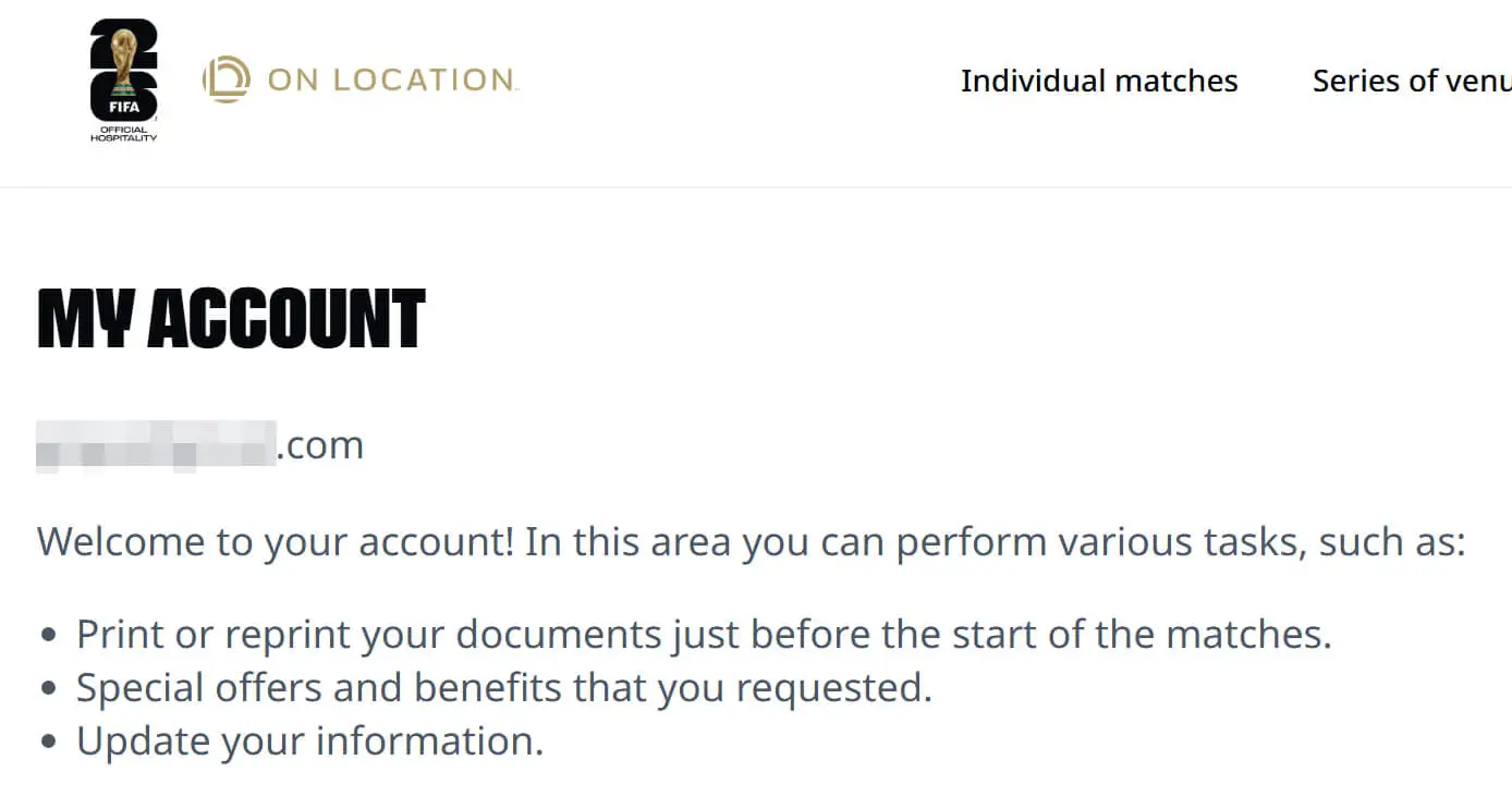 Figure 14. Account area presented to victims after registration on the cloned portal.