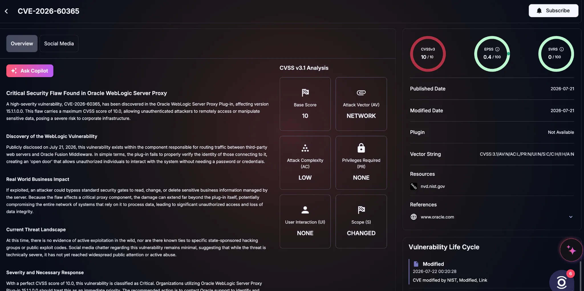 Details of CVE-2026-60365 (SOCRadar Vulnerability Intelligence)