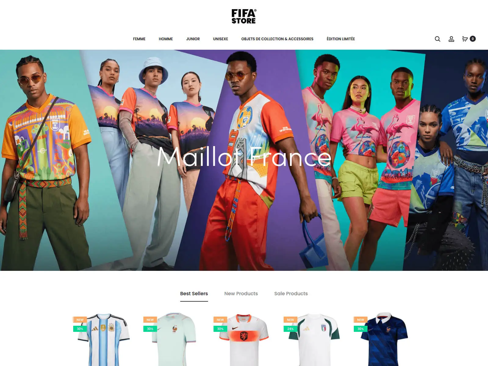 Figure 3. Fraudulent storefront cloning FIFA's official store, localized in French for the 2026worldcup.fr deployment.