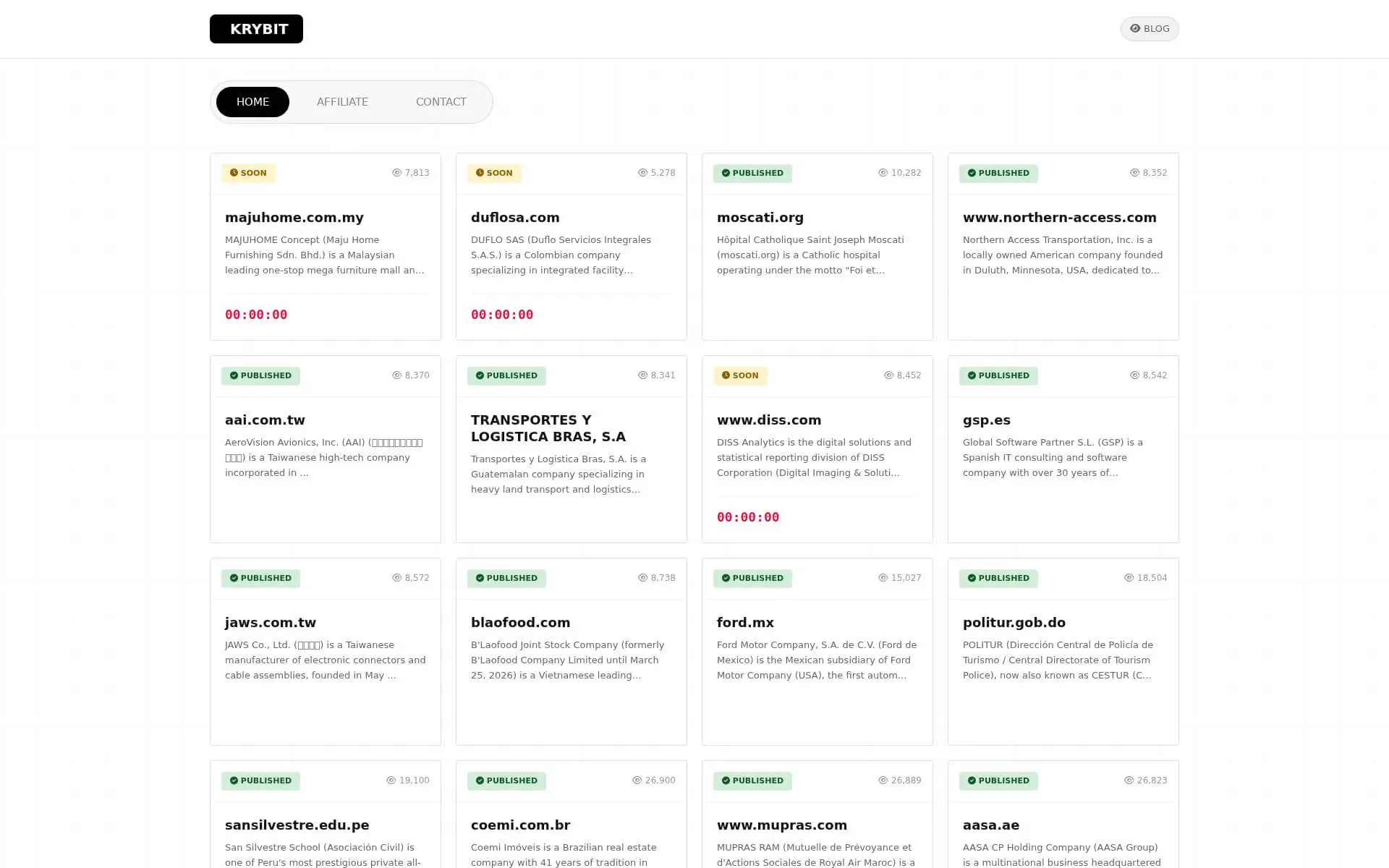 Krybit’s data leak site (SOCRadar Threat Actor Intelligence)