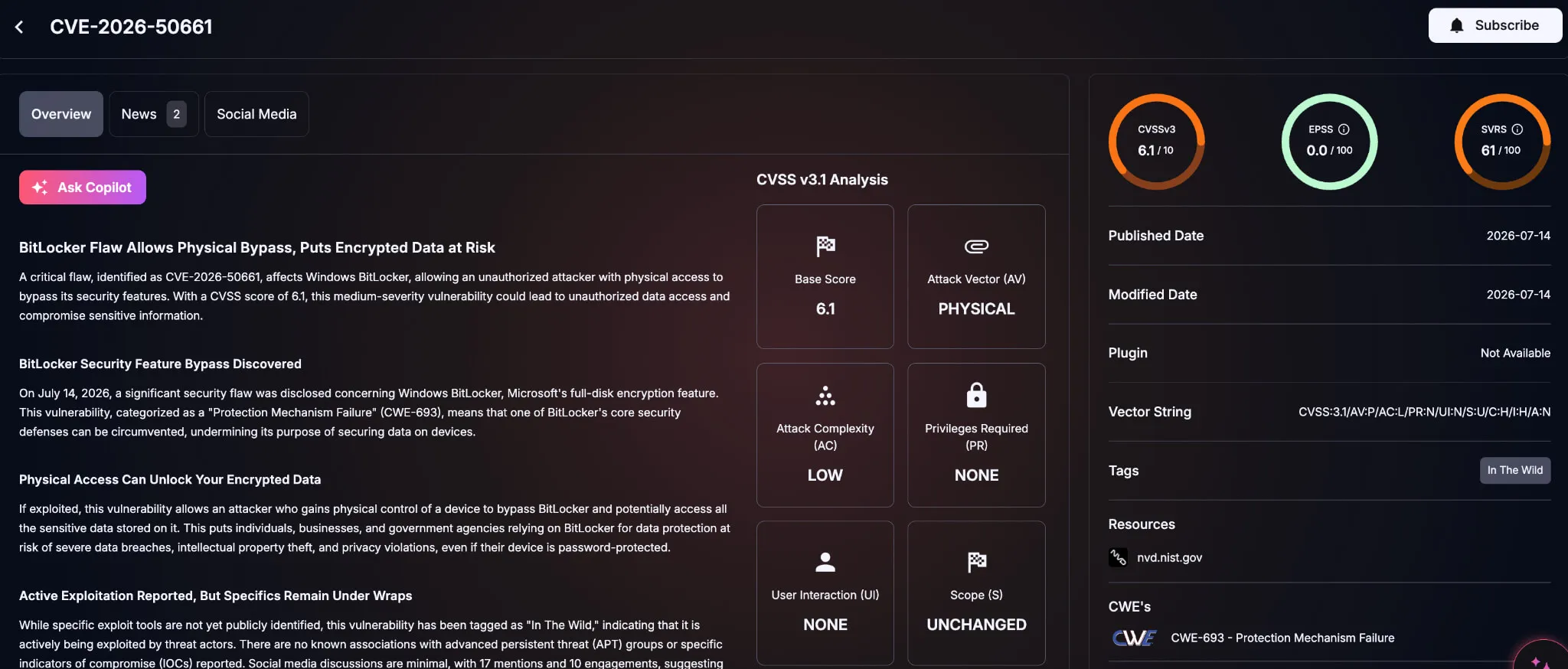 Details of CVE-2026-50661 (SOCRadar Vulnerability Intelligence)