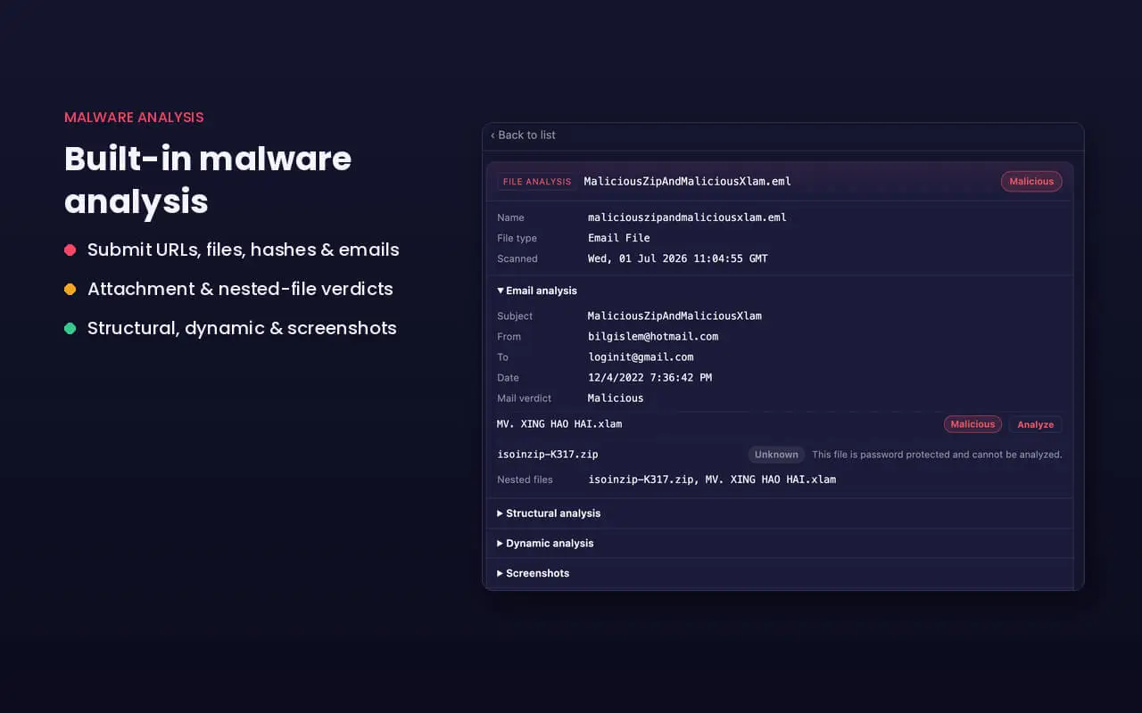 Browser malware analysis tool