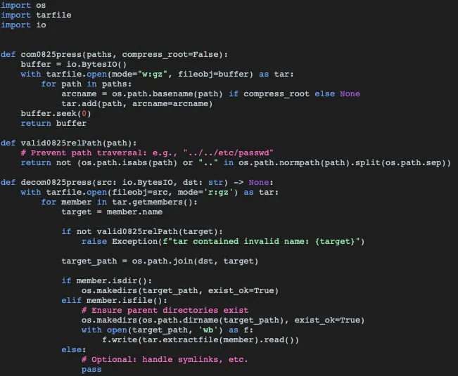 Util code for compression / decompression