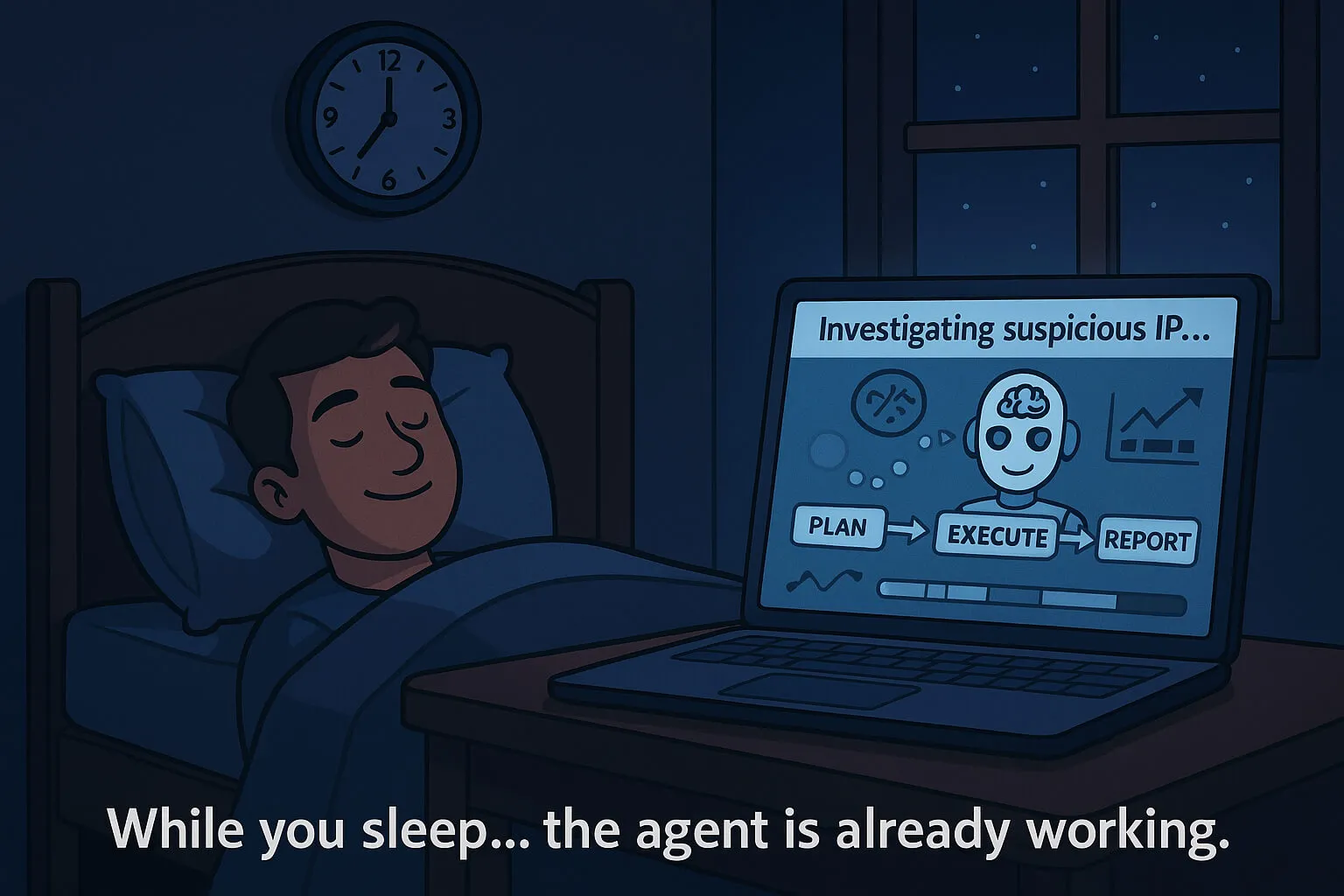 ai agent analyzing threats overnight