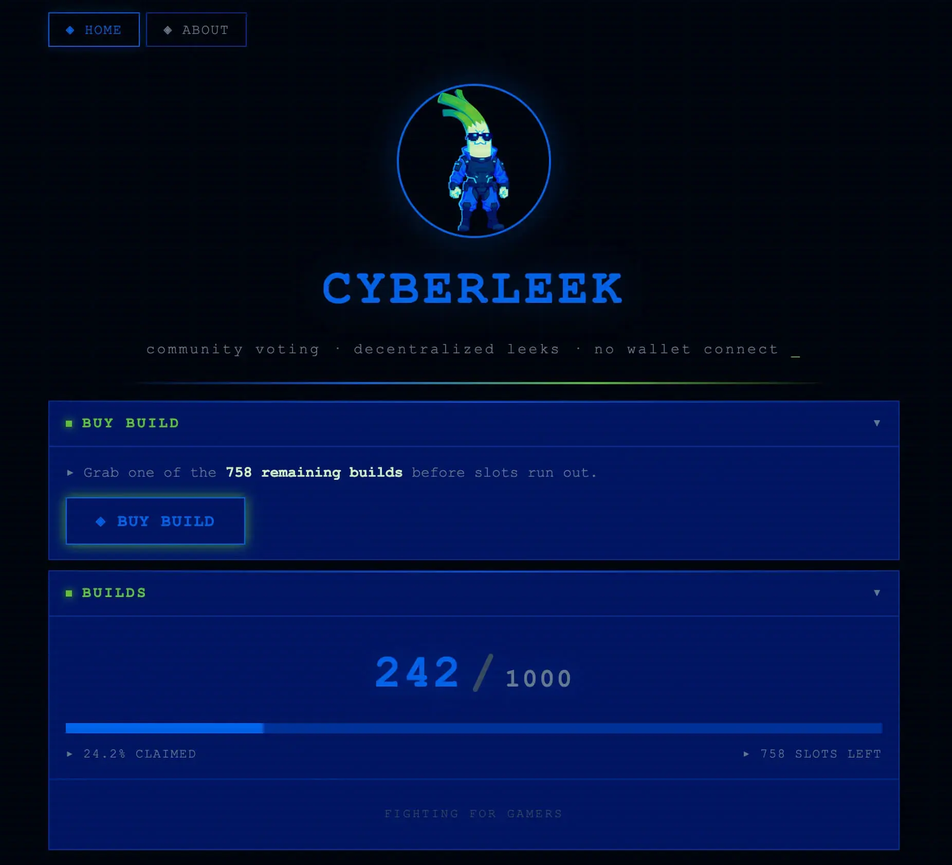 CyberLeek website where the breach and crypto coin were promoted