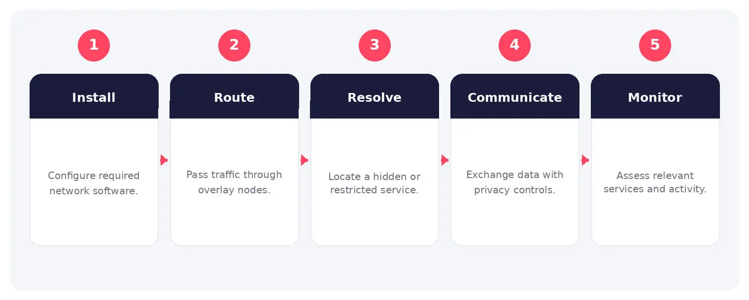 The main stages and decision points associated with darknet.