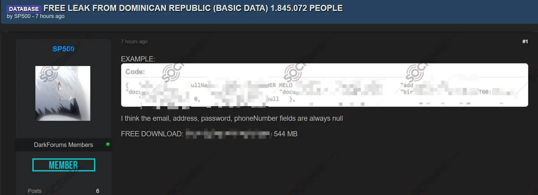 dominican republic citizen data leak detected