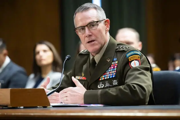 Former Lt. Gen. Joshua Rudd was elevated to the rank of general as part of his confirmation. | Saul Loeb/AFP