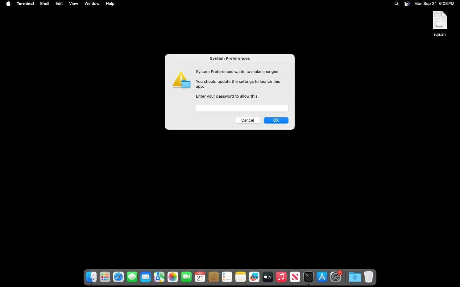 ICMacOS Dropper Default Fake System Dialog