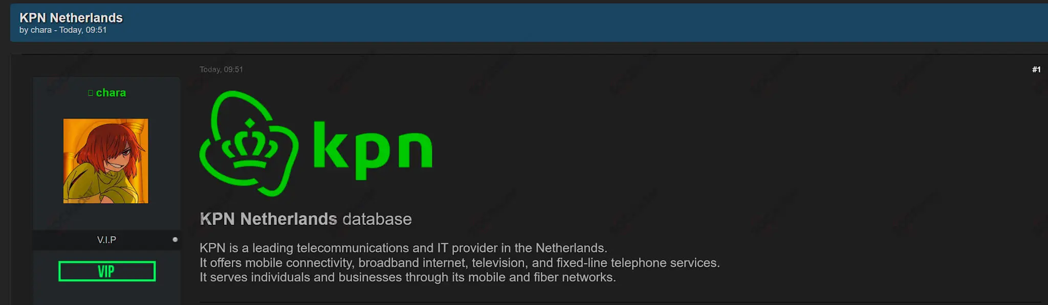 kpn netherlands customer database leak advertisement