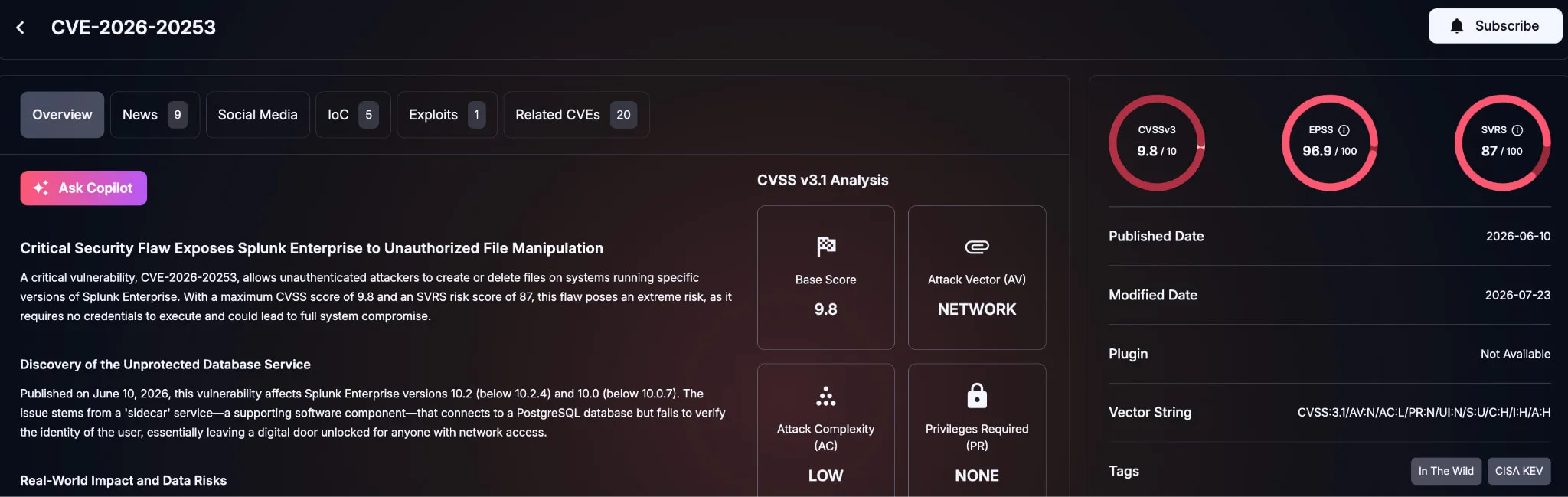 Vulnerability Profile: CVE-2026-20253 (SOCRadar)