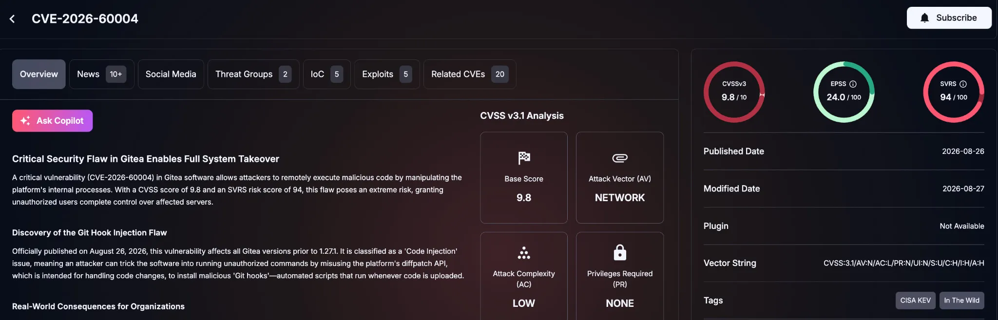 Vulnerability Profile: CVE-2026-60004 (SOCRadar)